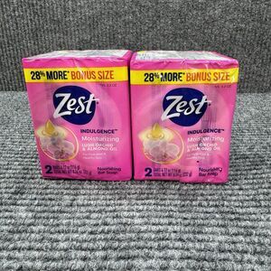 2 Packs -4 Bars ZEST Moisturizing Lush Orchid & Almond Oil Bar Soap 4.12oz Each